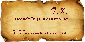 Turcsányi Krisztofer névjegykártya