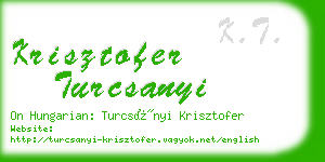 krisztofer turcsanyi business card